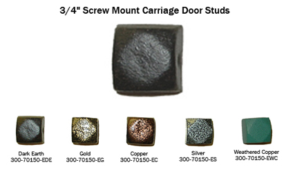 3/4" Decorative Door Studs Iron Screw Mount/Black