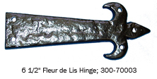 6.5" Fleur De Lis Hinge Iron
